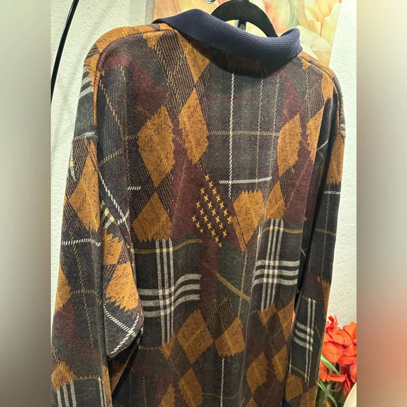 Authentic Burberry multicolor longsleeve polo shirts size L/XL (runs big) - Picture 8 of 12